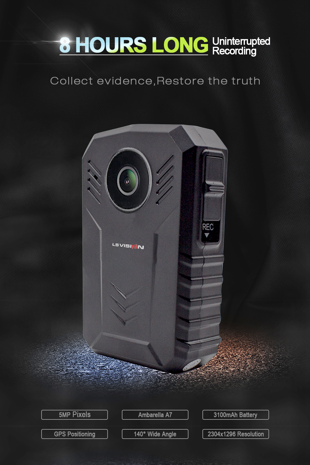 1296P HD Police Body Camera