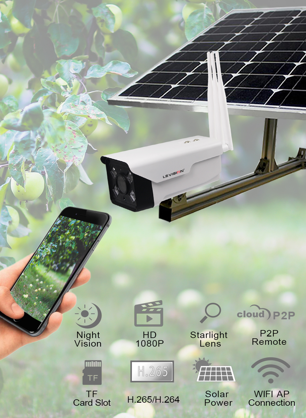 key feature of Solar-Powered wifi Cameras