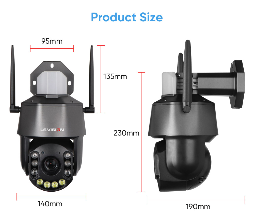 LS VISION-Surveilance camera size