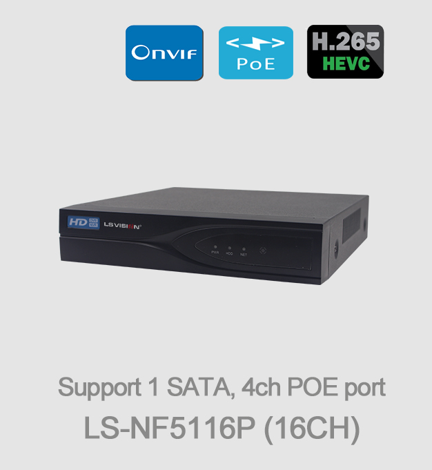 16ch 4K POE NVR