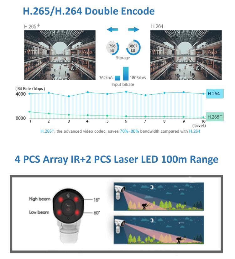 /H.264 IR 100M PTZ IP Camera