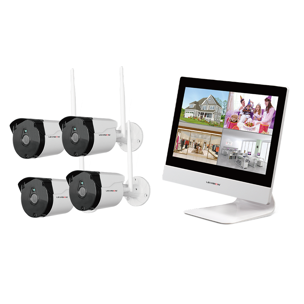 LS VISION 4CH  WIFI NVR KITS WITH Monitor 