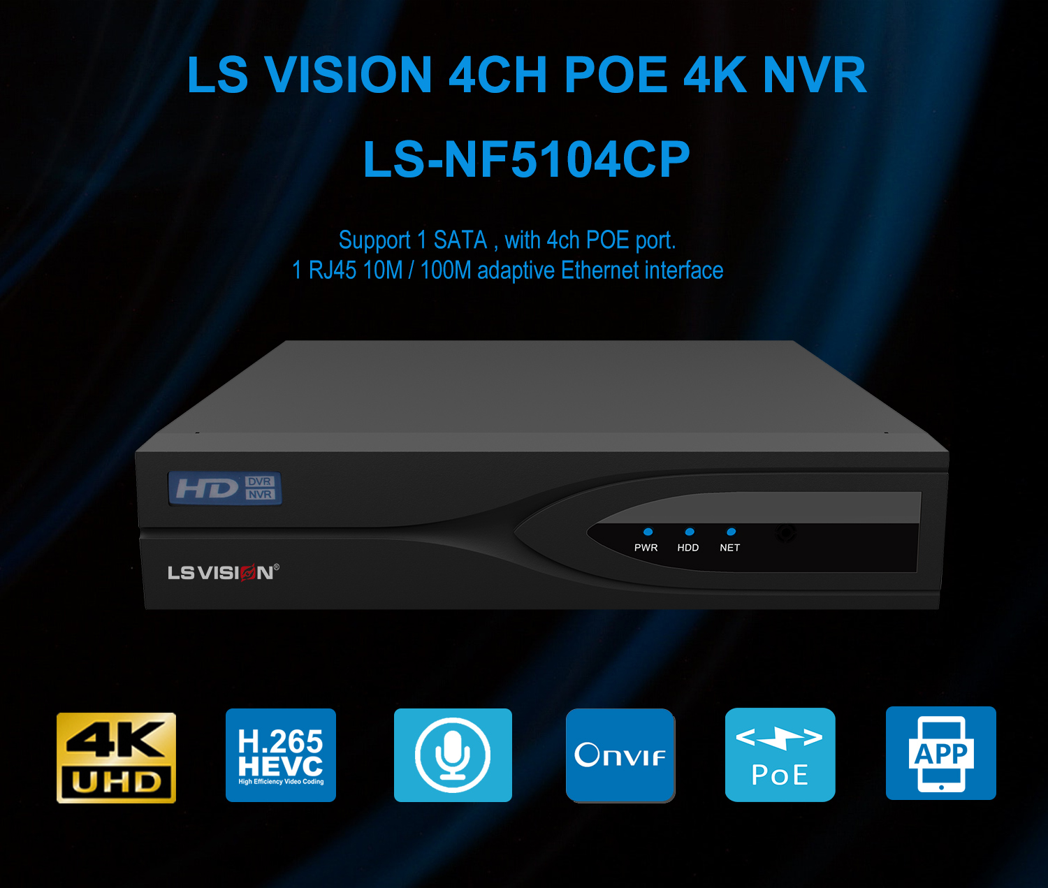 4K 4CH POE NVR