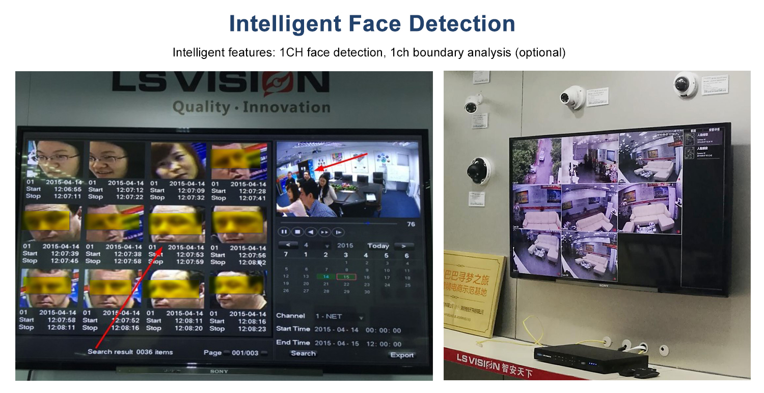 1ch intelligent face detection 4CH POE NVR