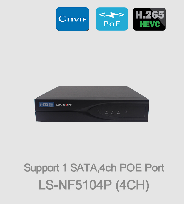 4CH HD NVR with POE