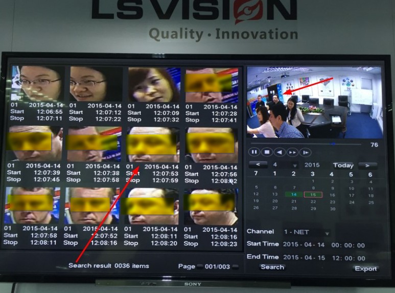 LS VISION HD NVR Face Detection function