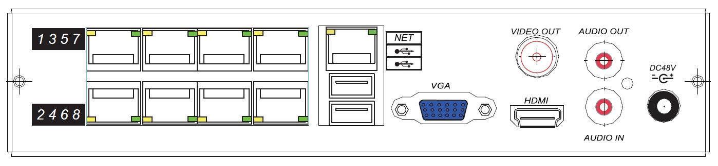 LS VISION 8ch PoE Port Small Size NVR Support  2.4