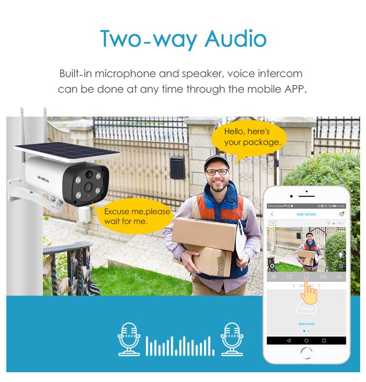 1080p Wifi napelemes kamera PTZ 2MP HD vízálló kültéri IP kamera vezeték nélküli biztonsági CCTV kamera megfigyelő kamera