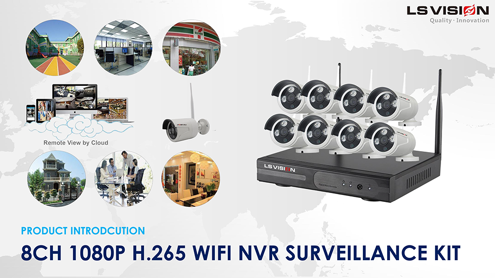 LS VISION 8CH 1080P WIFI NVR Kits