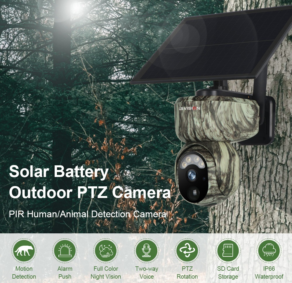 Câmara de rasto 4G alimentada a energia solar LS-4GS10M