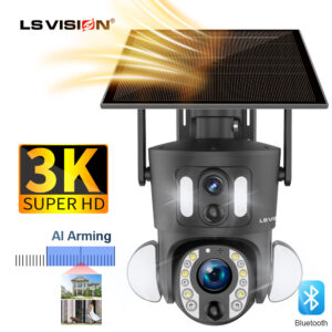 LS VISION 4G Solar Panel Camera With AI alarm Functions