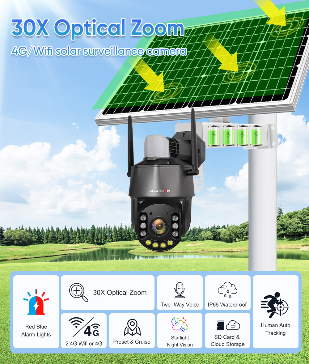 P550 4G engineering ONVIF solar camera