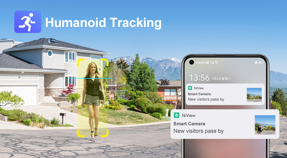 Solar camera SMS notification