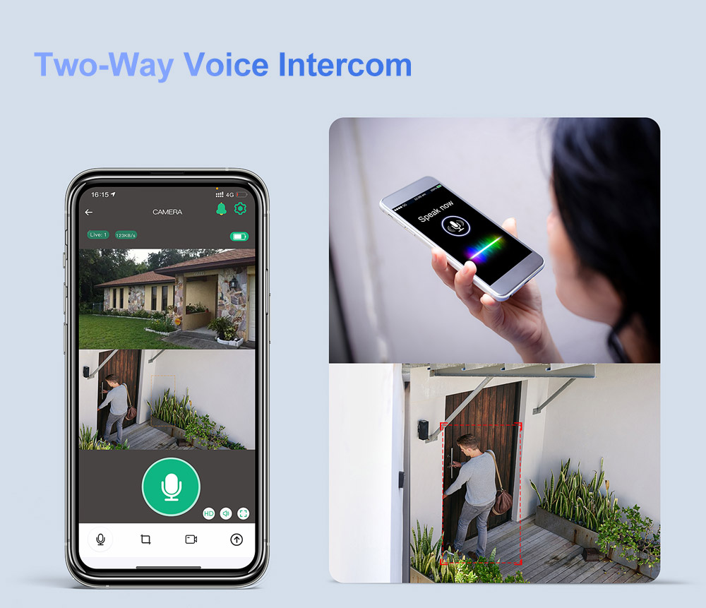 Solar-powered camera that can talk 