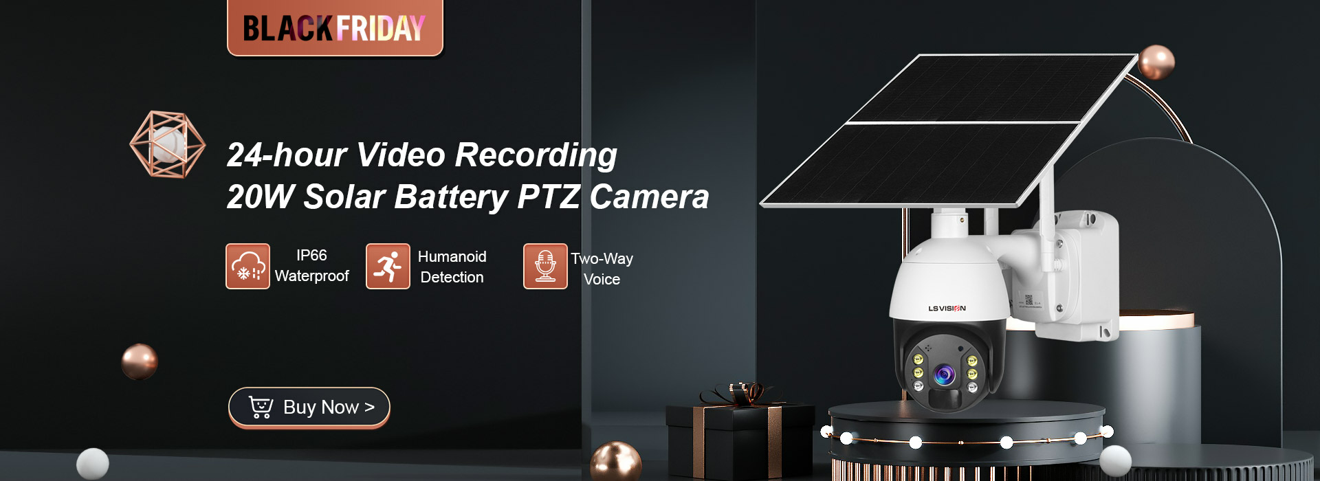 LS VISION - 20W solar camera