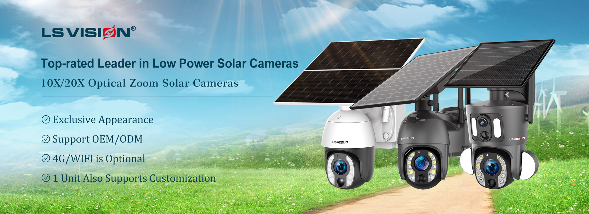 LS VISION Solar wifi security camera