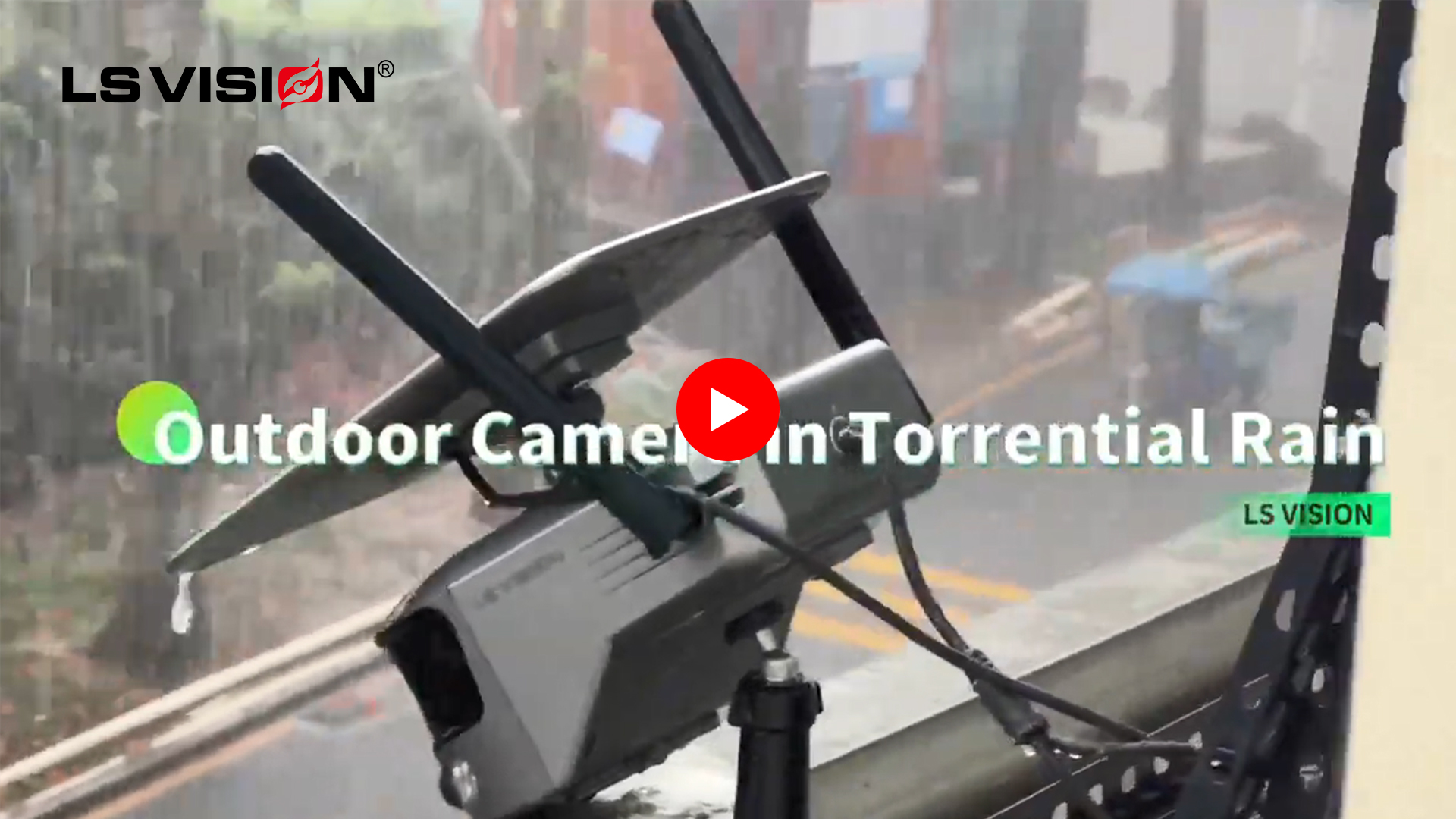 LS VISION solar camera test on rainy days