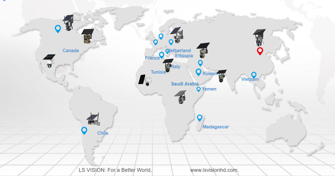 LS VISION solar surveillance cameras