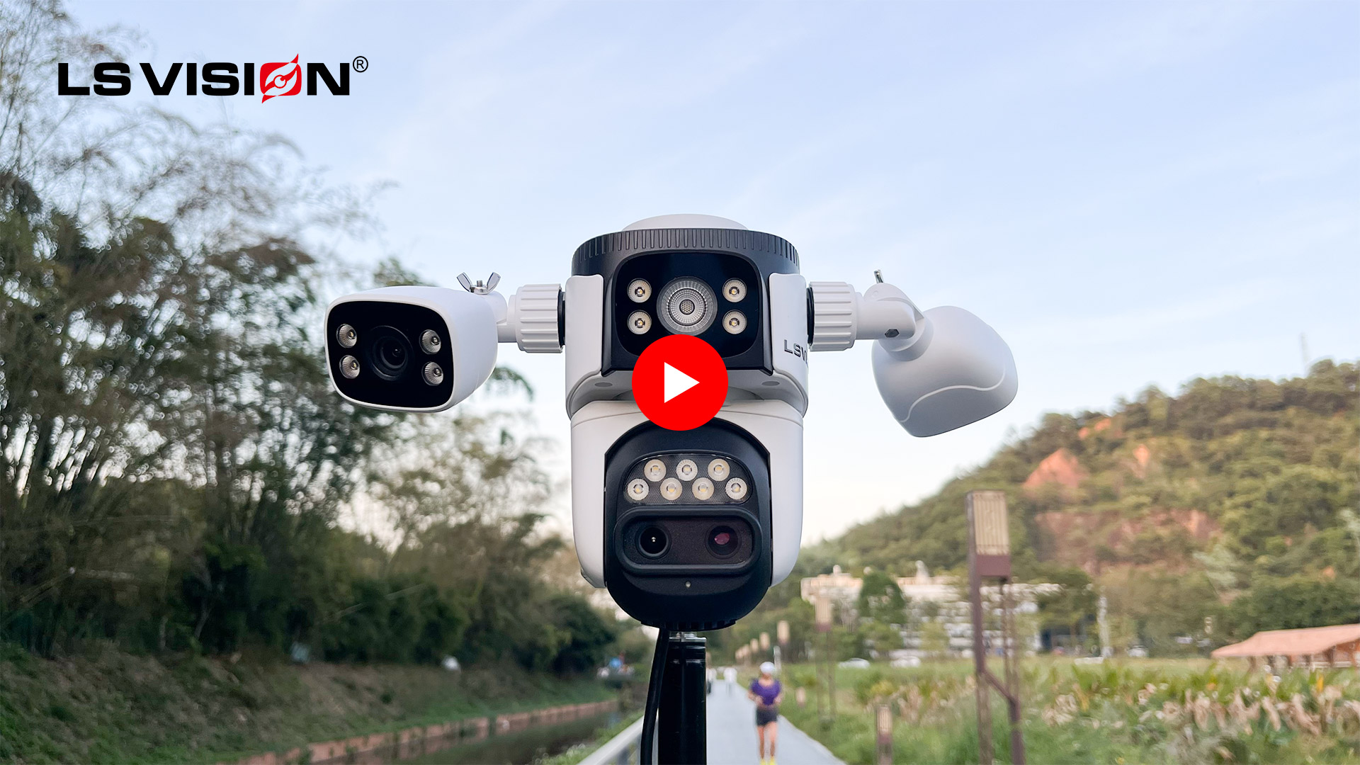 LS VISION Four Lens Four Screen 10X Zoom Camera