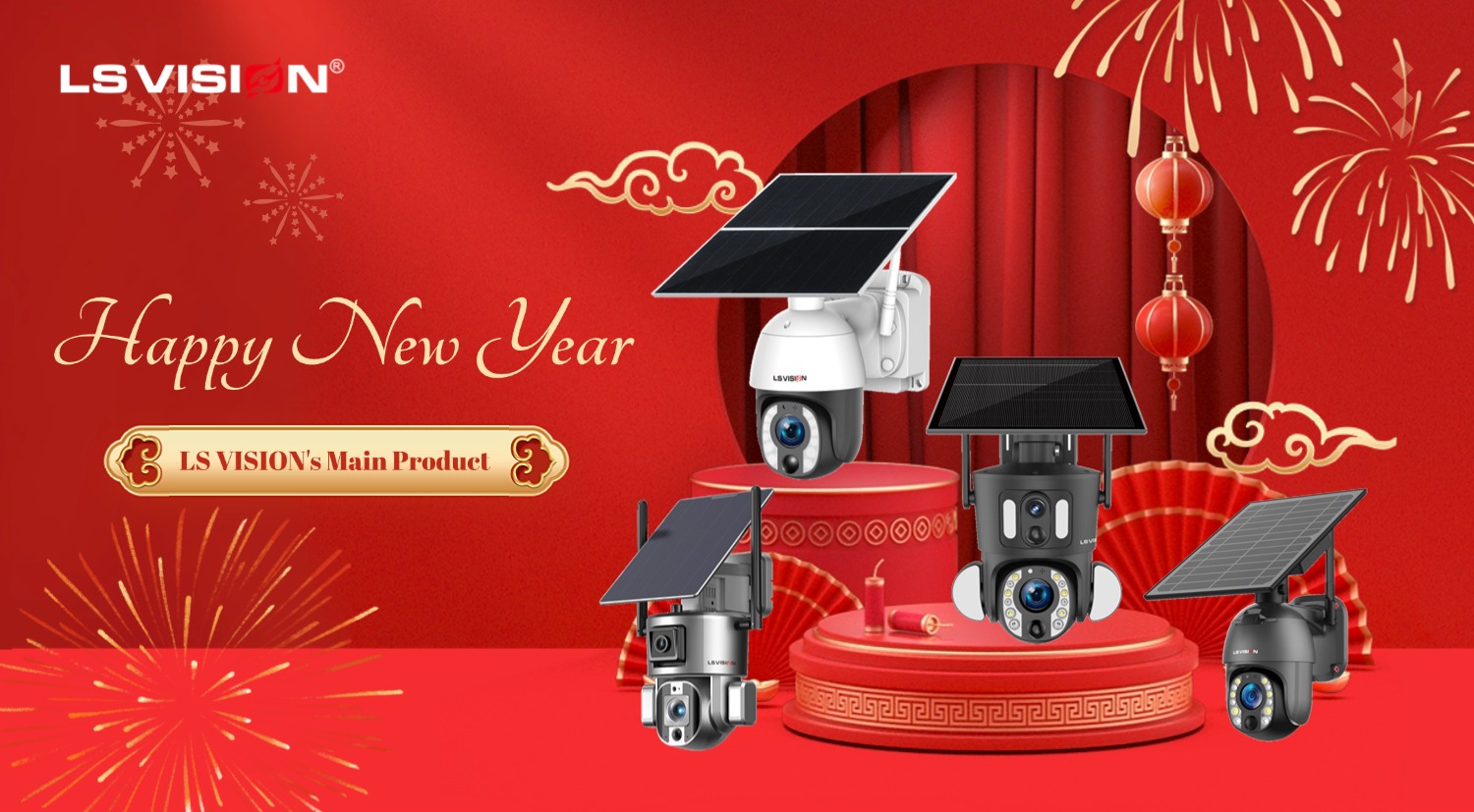 LS VISION cctv Solar Factory celebrates your happy New Year