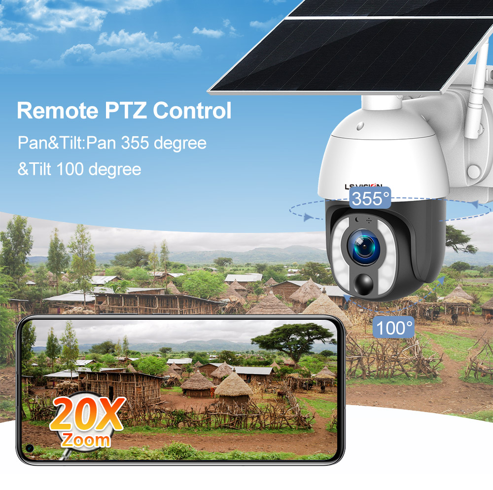 20x zoom solar camera