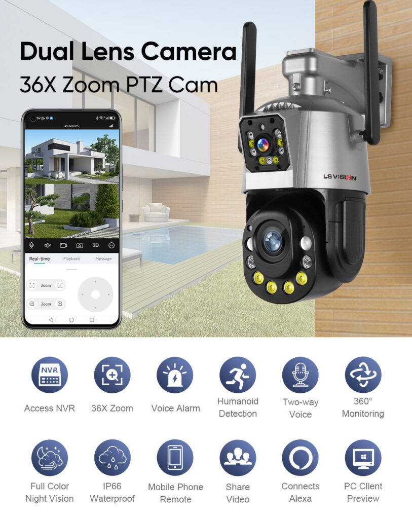 dual lens wireless camera