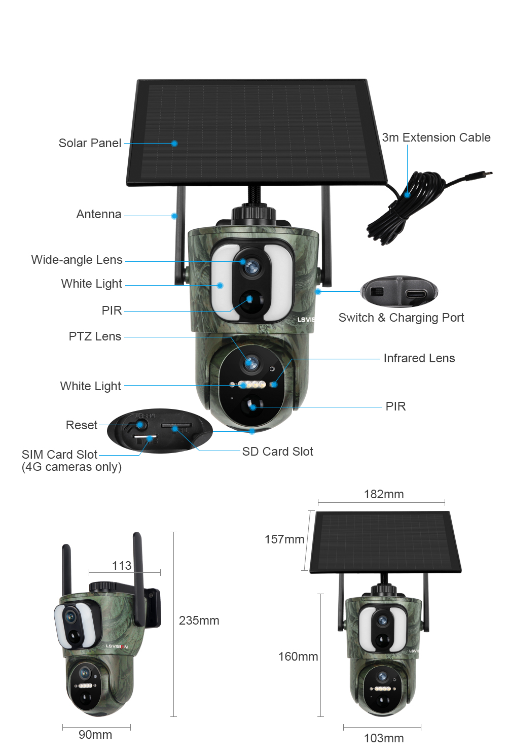 Camouflage Solar Camera Parameters