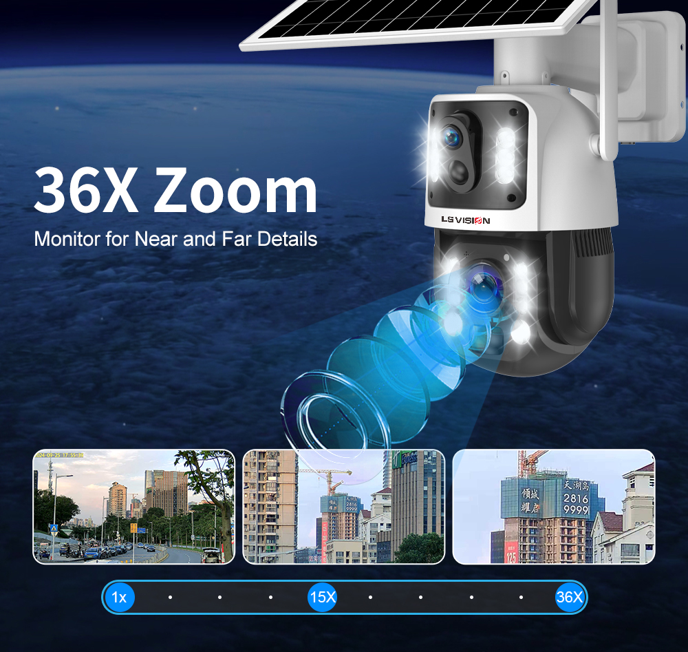 Ls Vision 36x Zoom 20w Solar Camera 