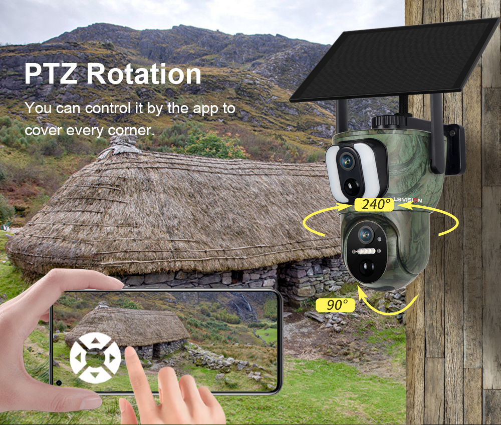 Ptz Camouflage Solar Camera