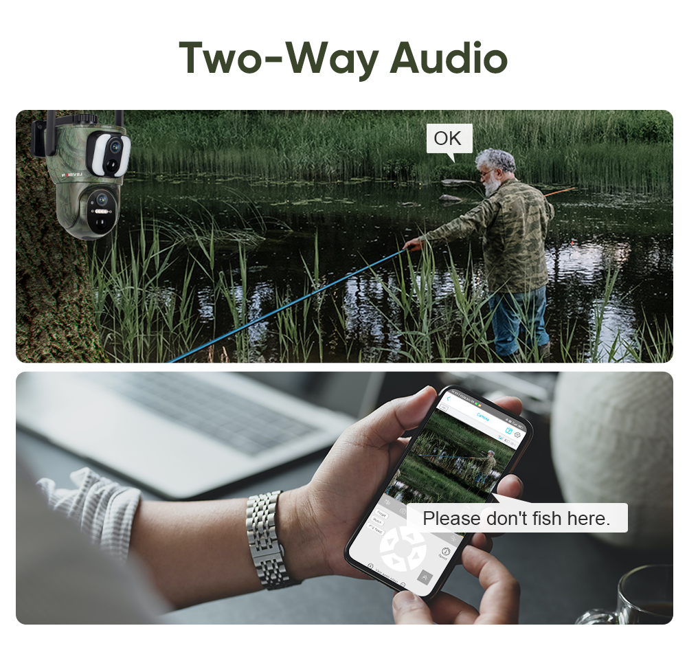 Two Way Audio Camouflage Solar Camera