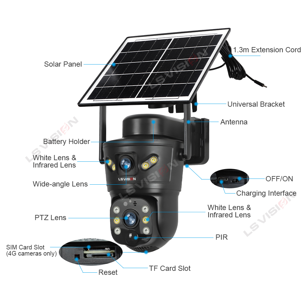 Ls Vision Cs5 Solar Camera 