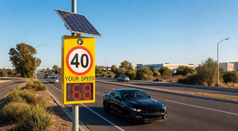 LS RSM20-SP Solar Radar Speed Sign