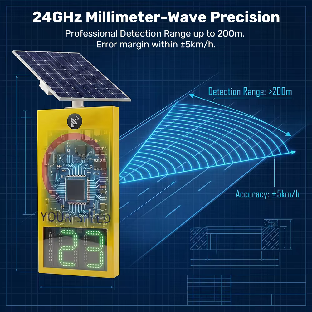 LS RSM20-SP Solar Radar Speed Sign